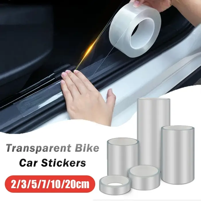 Autocollants de protection de porte de voiture, autocollants transparents de vélo, bande de protecti