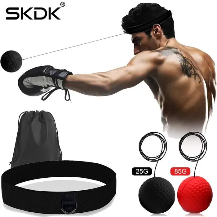 Balle réflexe de boxe, balles de boxe avec bandeau, vitesse de frappe, compétences de combat et entr