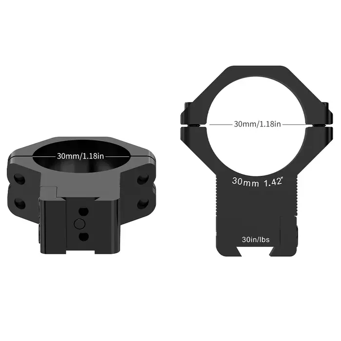 Anneaux de montage pour lunette de chasse, profil haut, 11 mm, pour rail de 30 mm de diamètre, suppo