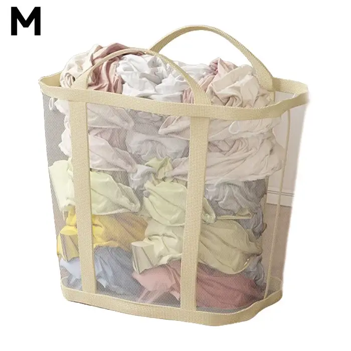 Panier à linge sale pliable en maille pour dortoir et maison, idéal pour chaussettes et sous-vêtemen