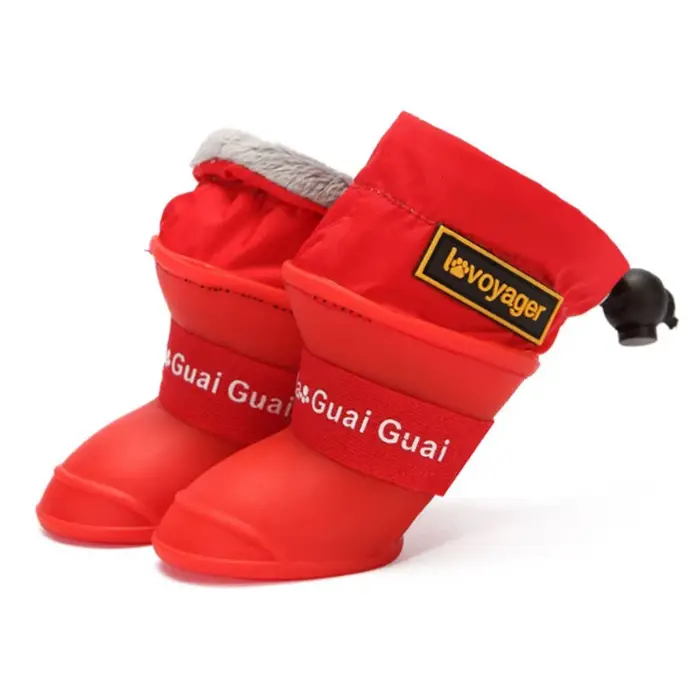 4 pièces/ensemble bottes de pluie pour chien imperméable chaussures