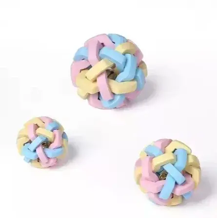 Jouet interactif pour animaux de compagnie en forme de macaron – Balle sonore inodore en caoutchouc 