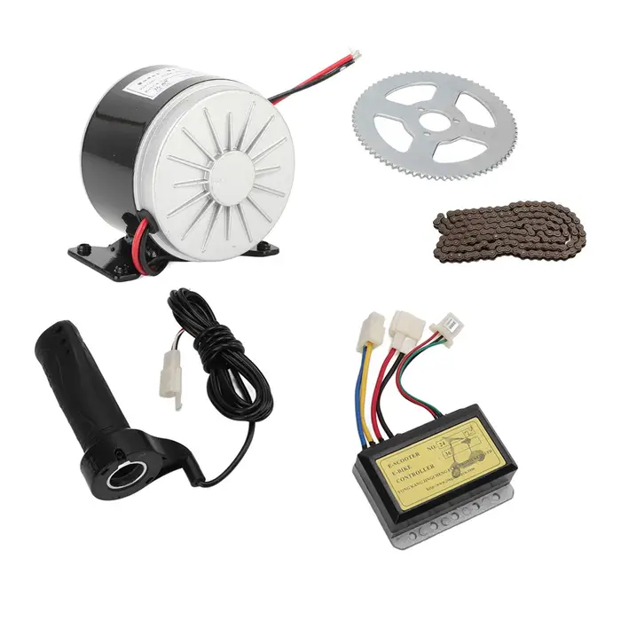 Kit de moteur à engrenage électrique avec contrôleur pour moto, faible bruit, haute vitesse, bonne d