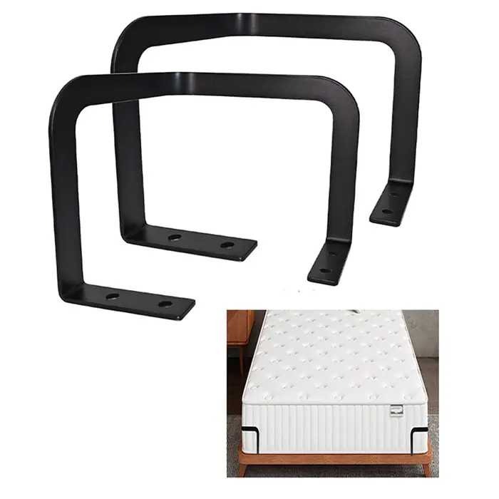 Barre de retenue de matelas, 2 pièces, cadre de lit anti-ald, support en métal, bouchon de matelas, 