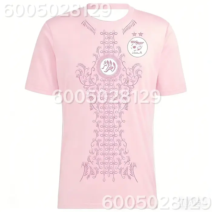 Maillot de l'équipe d'Algérie pour la saison 24-25_ T-shirt tendance pour hommes et femmes avec fond