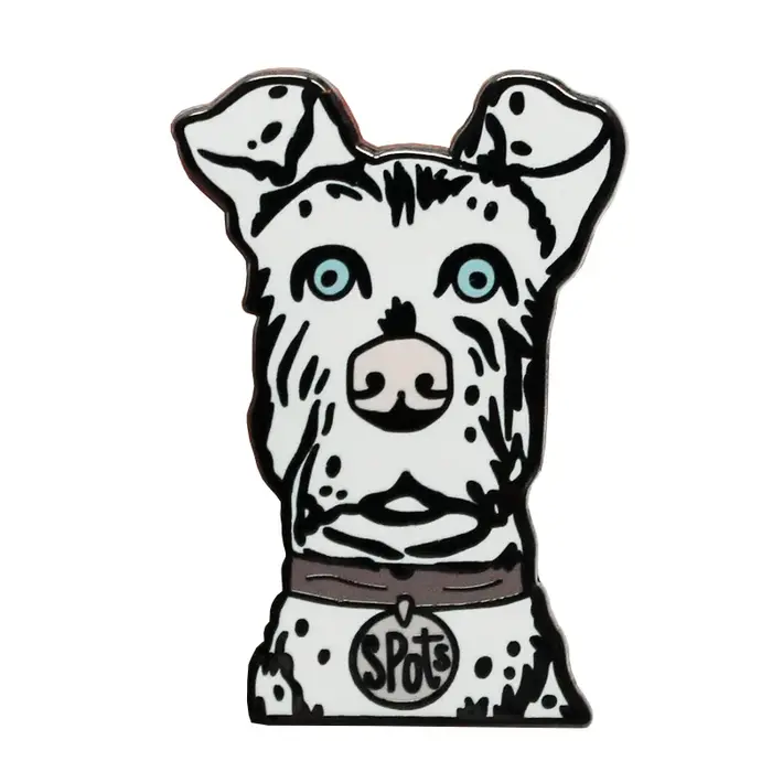 Broche en émail dur Wes Anderson SPOTS de l'île des chiens