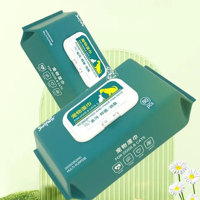 OUWO 80 pièces/sac lingettes pour animaux de compagnie clair oeil d'animal