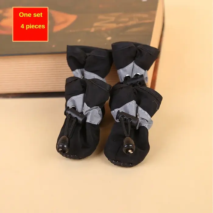 4 paires de chaussures imperméables pour petits chiens - Protégez les pattes de votre animal et gard