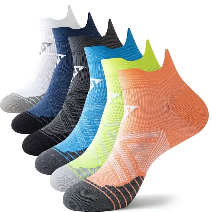 Chaussettes de sport pour hommes et femmes, respirantes, de compression, pour la course à pied, le fitness, le marathon professionnel, à séchage rapide, élastiques