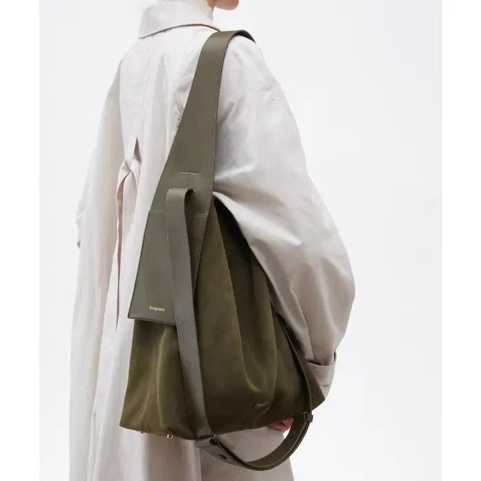 Sac Songmont, sac à main à crochet d'oreille en daim sous les bras, sac à bandoulière simple
