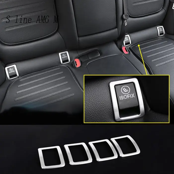Décoration de bouton de siège arrière de voiture, autocollant de couverture de cadre, accessoires d'