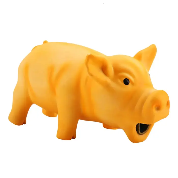 Jouets à mâcher en latex pour chiens et chiots, en forme de cochon mignon qui ronfle et couine