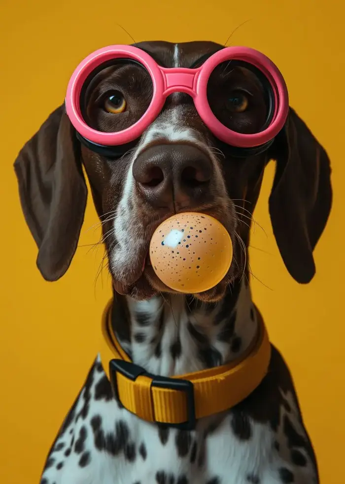 Chien coloré Bubblegum lunettes de soleil affiche imprime Samoyède bouledogue français Corgi toile p