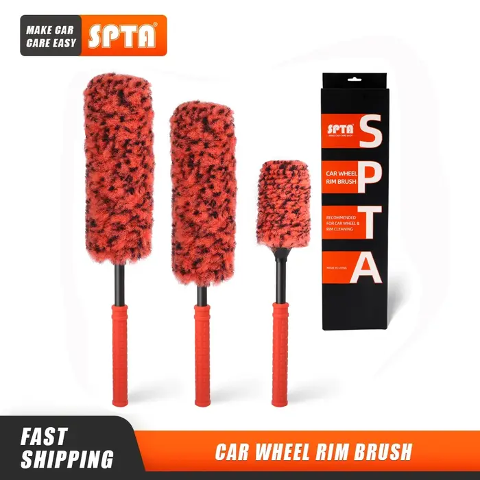 SPTA – brosse douce en microfibre pour roues, 1 pièce, 3 tailles au choix pour le nettoyage des jant