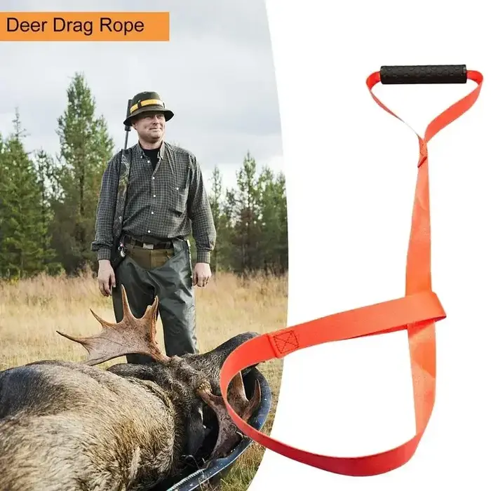 Harnais de traction cerf robuste avec poignée - Ceinture chasse portable - Corde multifonction ferme extérieur