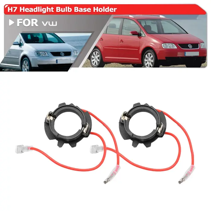 2x H7 Led ampoules de phares Base adaptateurs supports prises de retenue pour VW pré-facelift Caddy 