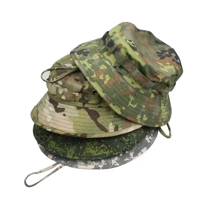 Casquette boonie multicam camouflage pour chasse tactique - Panama pêche randonnée anti-vent soleil