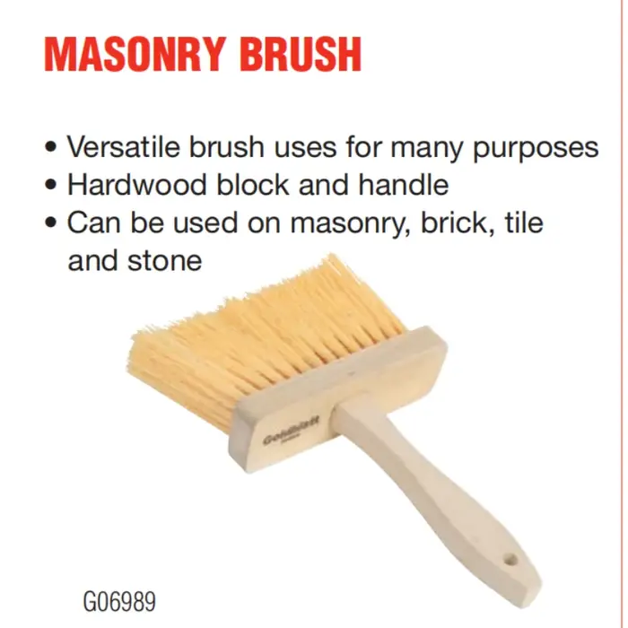 Brosse à maçonnerie GOLDBLATT G06989 à manche en bois, outils à main
