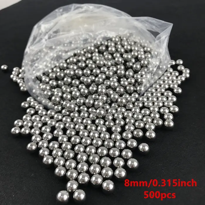 Billes en acier de 8 mm, 500/1000 pièces, billes en acier à haute teneur en carbone, solides et liss