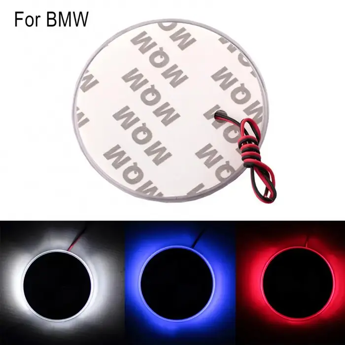 LED 2D Logo de voiture Badge arrière lumière latérale autocollant emblème feu arrière décor pour BMW