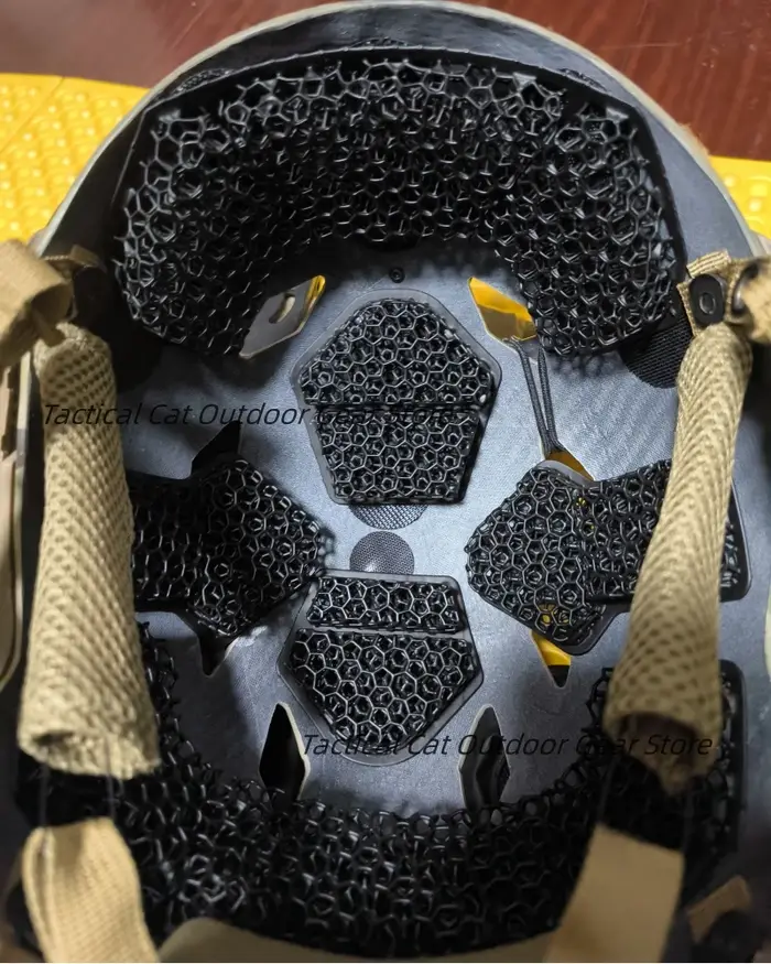 Doudoune casque nanotechnologie mesh - Coussin respirant haute élasticité pour confort tactique prolongé