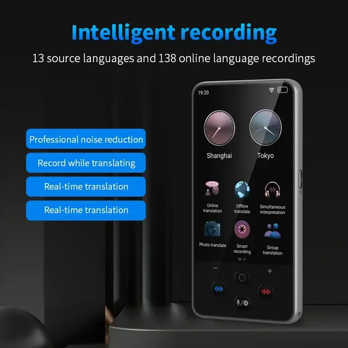 Traducteur intelligent S85 Pro 138 langues avec GPT AI et reconnaissance photo - Traduction en temps réel