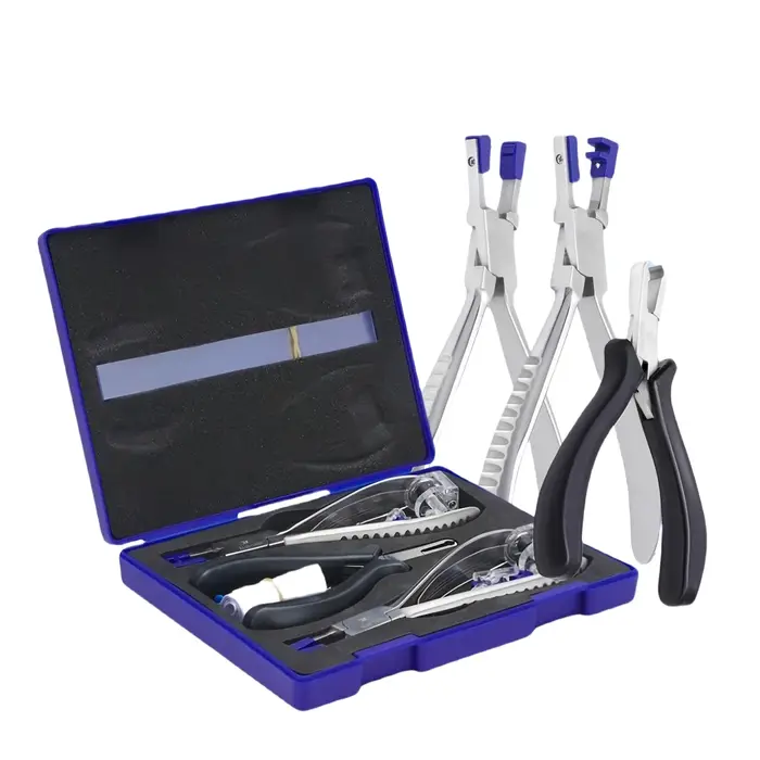 Kit de réparation de lunettes sans monture professionnel 3T – 3 pinces de précision avec localisateu