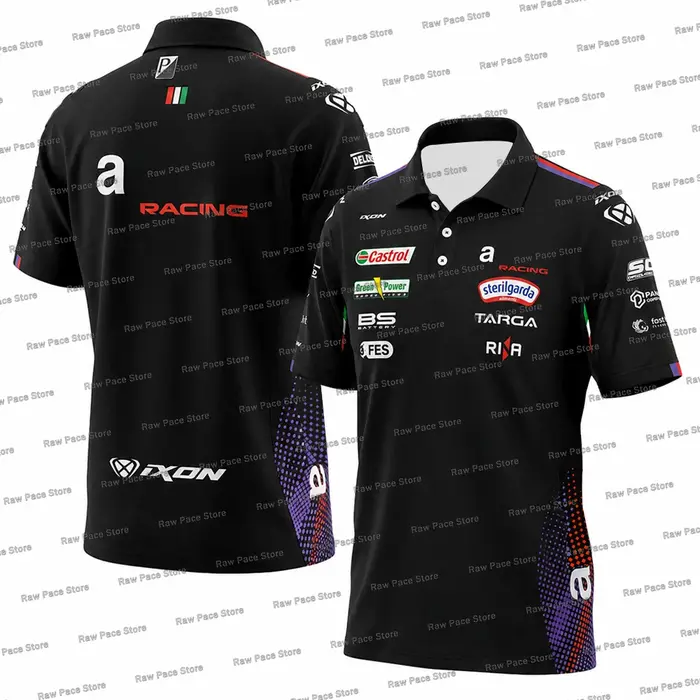 Polo pour homme Marco Bezzecchi 72 Racing Team 2026 – T-shirt de sport respirant pour l'extérieur – 