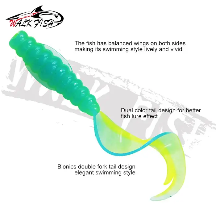 ObPK FISH-Leurres de pêche souples en forme de ver, appâts de basse, bonne action, natation, haute q