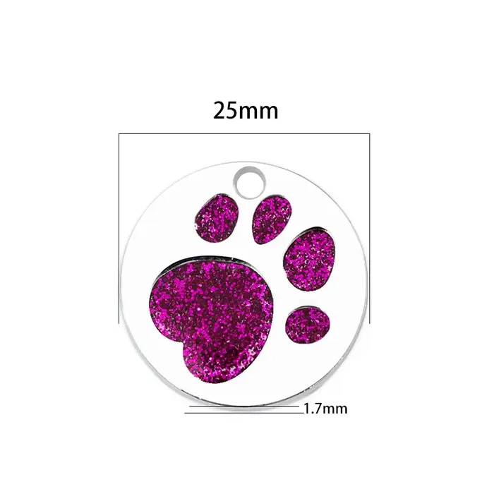 Étiquette personnalisée créative patte de chien chat