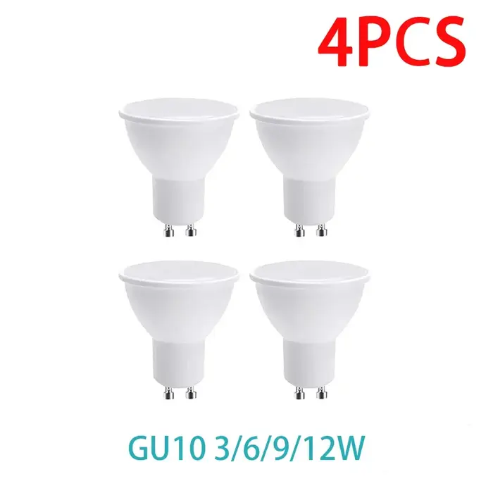 Ampoule de projecteur LED GU10 AC220V 3W 6W 9W 12W, Angle de faisceau de 180 degrés, haute luminosit