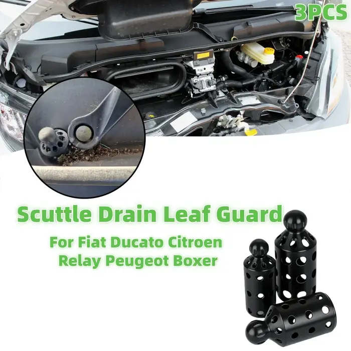 Lot de 3 protections de drain de capot pour Fiat Ducato