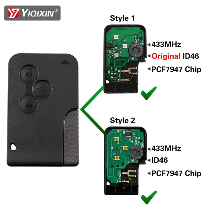 YIQIXIN carte à distance pour Renault Megane 2 3 II Scenic II Grand Scenic 2003 2004 2005 2006 2007 