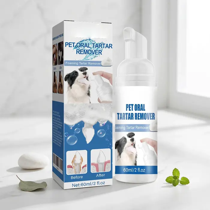 Nettoyant buccal en mousse pour animaux de compagnie 60 ml – Élimine la mauvaise haleine et la salet