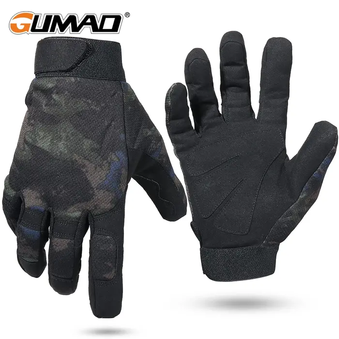 Gants tactiques été homme pour vélo, chasse et escalade - Mitaines camouflage plein doigts outdoor