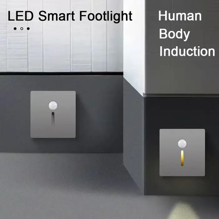 Capteur de mouvement intelligent LED escalier pied intérieur extérieur escalier applique encastré LE