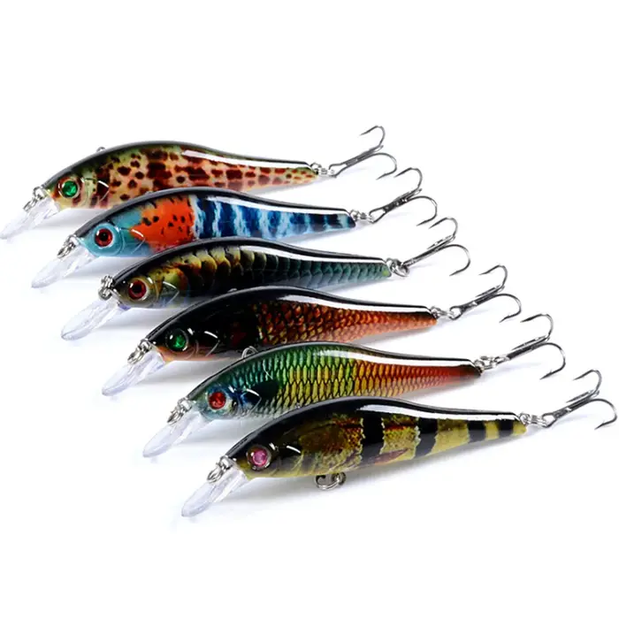 Leurre méné rigide en plastique avec yeux 3D, appât Élde type WobJeff, crankbait, matériel de pêche,