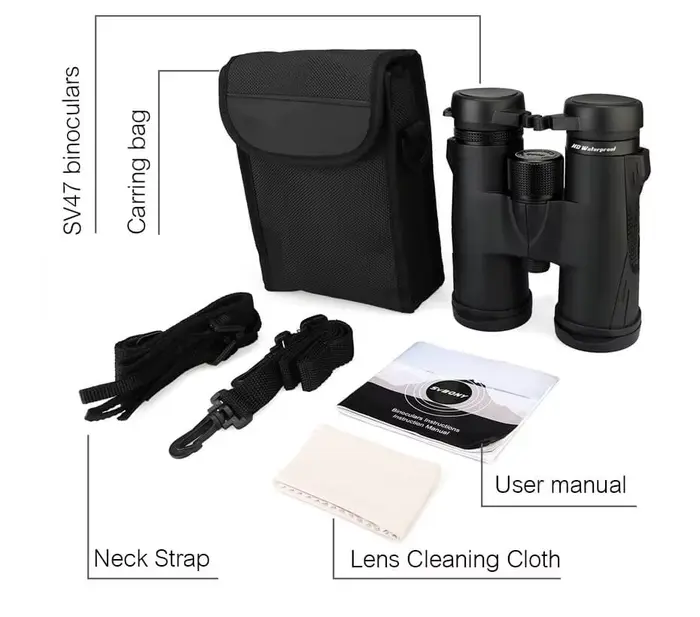 Jumelles Svbony SV47 pour adultes 8x32/8x42/10x42 BAK4 HD étanches - Observation safari et ornithologie